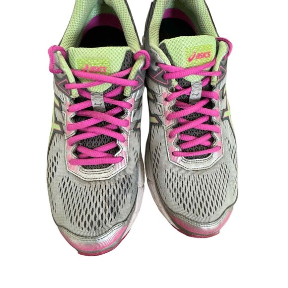 Asics GT-1000 Running Shoes Women 9.5 Pink Lime Green Sneakers Comfort Cushioned - Picture 9 of 10